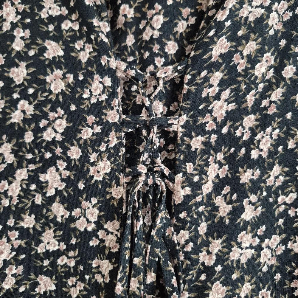 VTG Switch usa Dress Women's 7 Black Soft Witchy A-line Romantic Grunge 90's - Picture 5 of 10